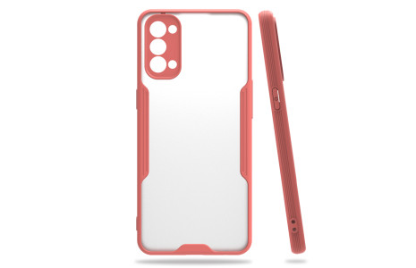 Newface Oppo Reno 4 Kılıf Platin Silikon - Pembe