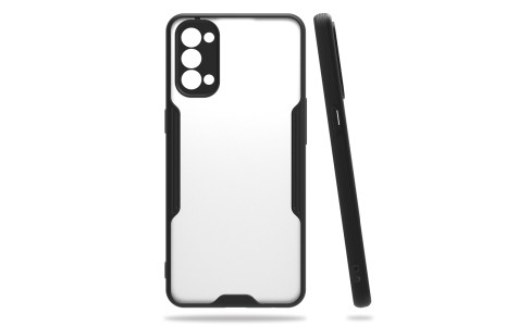 Newface Oppo Reno 4 Kılıf Platin Silikon - Siyah