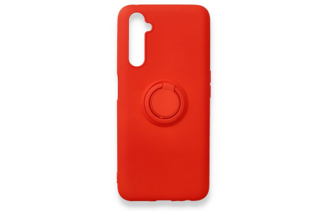Newface Realme 6 Pro Kılıf Viktor Yüzüklü Silikon - Kırmızı