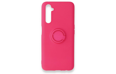Newface Realme 6 Pro Kılıf Viktor Yüzüklü Silikon - Pembe
