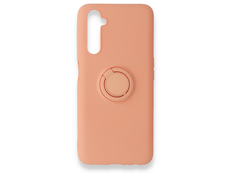 Newface Realme 6 Pro Kılıf Viktor Yüzüklü Silikon - Pudra