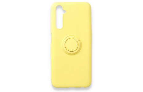 Newface Realme 6 Pro Kılıf Viktor Yüzüklü Silikon - Sarı