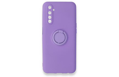 Newface Realme 6 Kılıf Viktor Yüzüklü Silikon - Mor