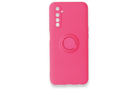 Newface Realme 6 Kılıf Viktor Yüzüklü Silikon - Pembe