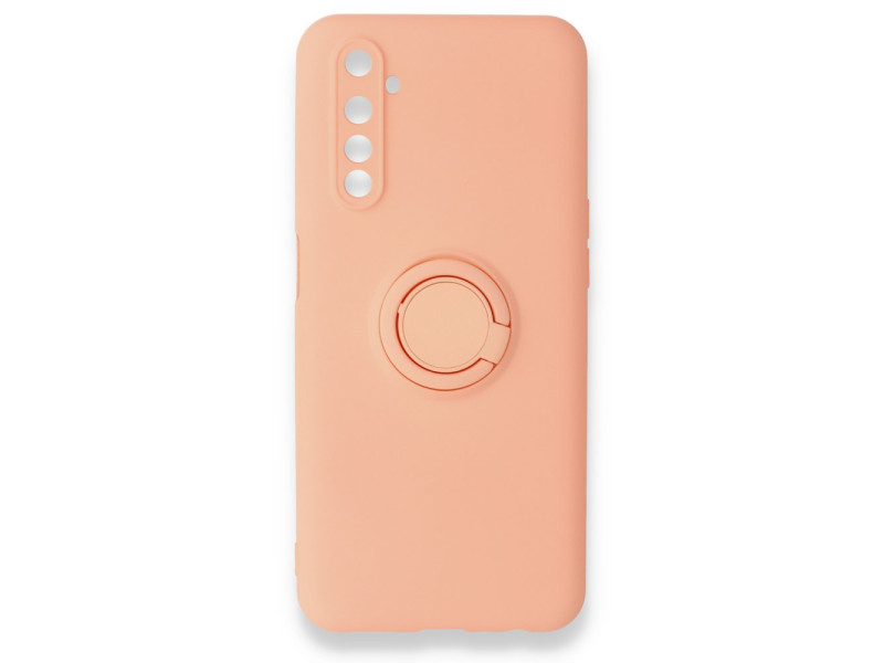 Newface Realme 6 Kılıf Viktor Yüzüklü Silikon - Pudra