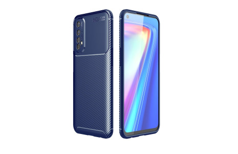 Newface Realme 7 Kılıf Focus Karbon Silikon - Lacivert