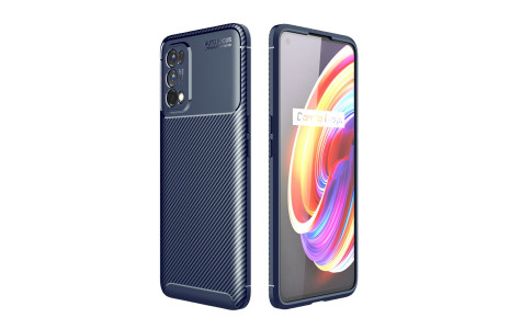 Newface Realme 7 Pro Kılıf Focus Karbon Silikon - Lacivert