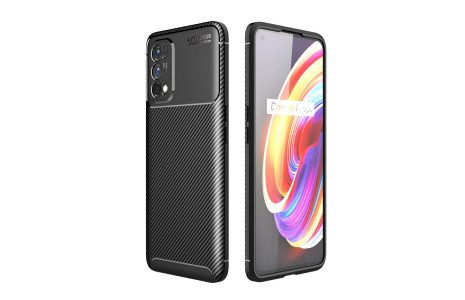 Newface Realme 7 Pro Kılıf Focus Karbon Silikon - Siyah