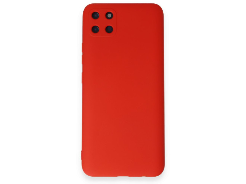 Newface Realme C11 Kılıf Nano içi Kadife Silikon - Kırmızı