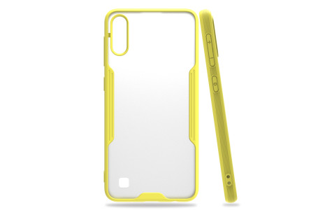 Newface Samsung Galaxy A10 Kılıf Platin Silikon - Sarı