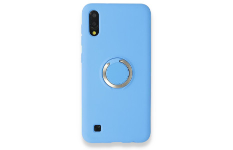 Newface Samsung Galaxy A10 Kılıf Viktor Yüzüklü Silikon - Turkuaz