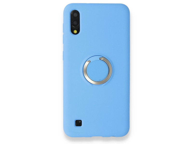 Newface Samsung Galaxy A10 Kılıf Viktor Yüzüklü Silikon - Turkuaz