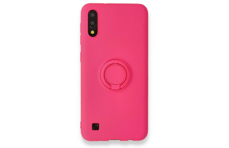 Newface Samsung Galaxy A10 Kılıf Viktor Yüzüklü Silikon - Pembe