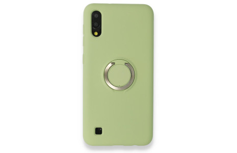 Newface Samsung Galaxy A10 Kılıf Viktor Yüzüklü Silikon - Yeşil
