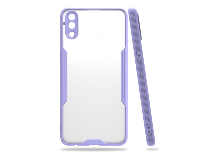 Newface Samsung Galaxy A10S Kılıf Platin Silikon - Lila