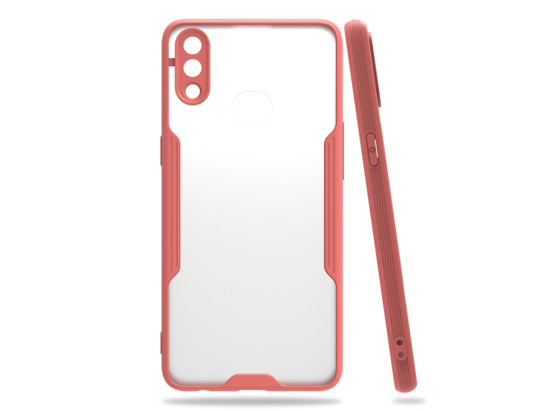 Newface Samsung Galaxy A10S Kılıf Platin Silikon - Pembe