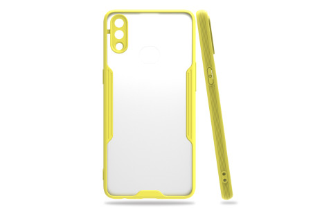 Newface Samsung Galaxy A10S Kılıf Platin Silikon - Sarı