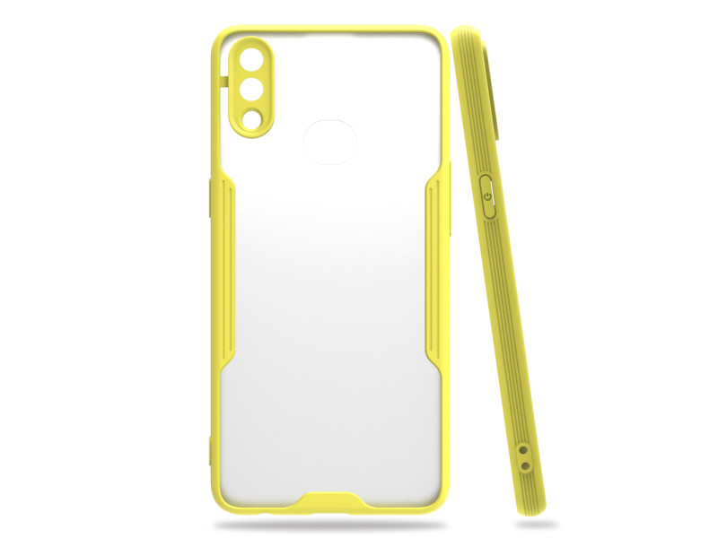 Newface Samsung Galaxy A10S Kılıf Platin Silikon - Sarı