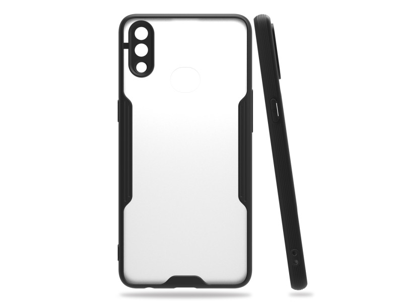 Newface Samsung Galaxy A10S Kılıf Platin Silikon - Siyah