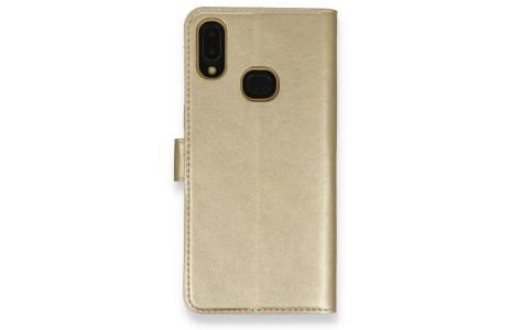 Newface Samsung Galaxy A10S Kılıf Trend S Plus Kapaklı Kılıf - Gold