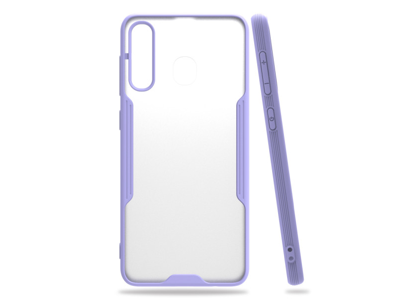 Newface Samsung Galaxy A20 Kılıf Platin Silikon - Lila
