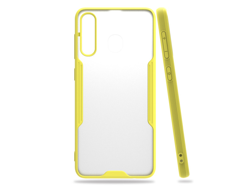 Newface Samsung Galaxy A20 Kılıf Platin Silikon - Sarı