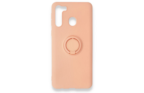 Newface Samsung Galaxy A21 Kılıf Viktor Yüzüklü Silikon - Pudra