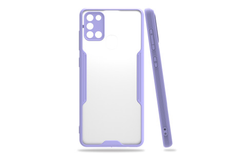 Newface Samsung Galaxy A21S Kılıf Platin Silikon - Lila