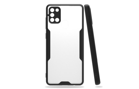 Newface Samsung Galaxy A21S Kılıf Platin Silikon - Siyah