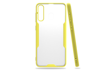 Newface Samsung Galaxy A30 Kılıf Platin Silikon - Sarı