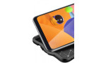 Newface Samsung Galaxy A31 Kılıf Focus Derili Silikon - Siyah