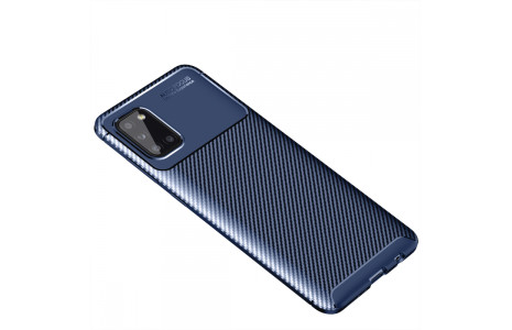 Newface Samsung Galaxy A31 Kılıf Focus Karbon Silikon - Lacivert