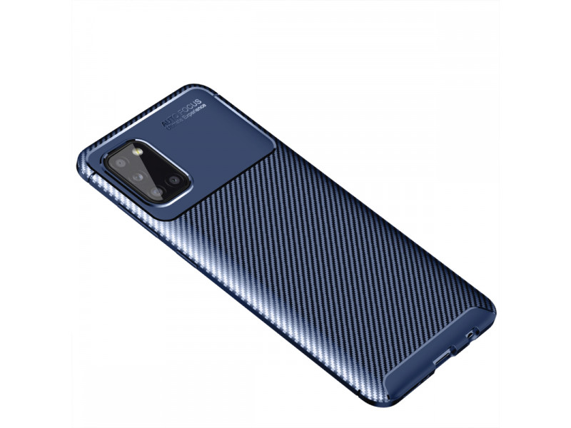 Newface Samsung Galaxy A31 Kılıf Focus Karbon Silikon - Lacivert