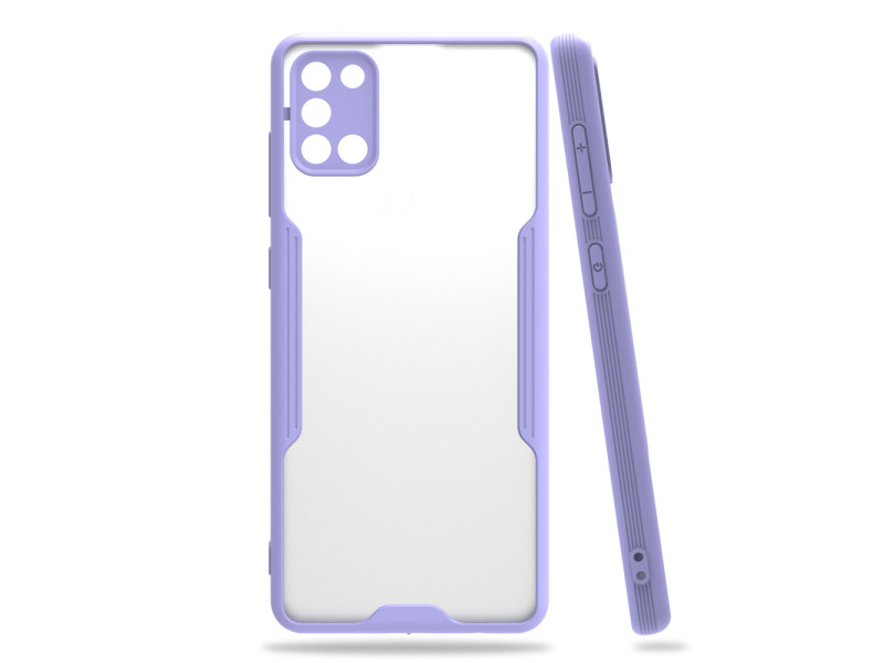 Newface Samsung Galaxy A31 Kılıf Platin Silikon - Lila