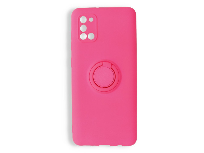 Newface Samsung Galaxy A31 Kılıf Viktor Yüzüklü Silikon - Pembe
