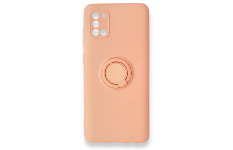 Newface Samsung Galaxy A31 Kılıf Viktor Yüzüklü Silikon - Pudra