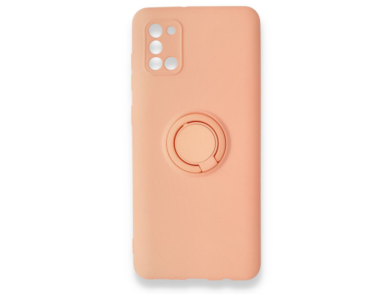Newface Samsung Galaxy A31 Kılıf Viktor Yüzüklü Silikon - Pudra
