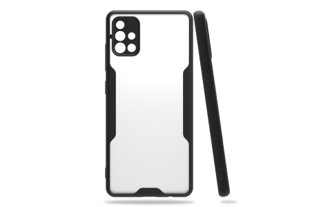 Newface Samsung Galaxy A51 Kılıf Platin Silikon - Siyah