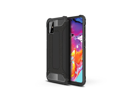 Newface Samsung Galaxy A71 Kılıf Tank Silikon Kapak - Siyah