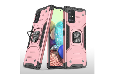 Newface Samsung Galaxy A71 Kılıf Zegna Yüzüklü Silikon Kapak - Rose