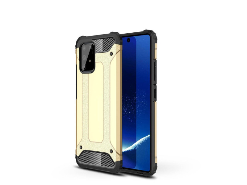 Newface Samsung Galaxy A91 / S10 Lite Kılıf Tank Silikon Kapak - Gold