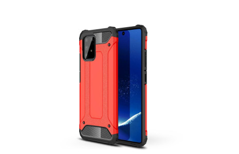 Newface Samsung Galaxy A91 / S10 Lite Kılıf Tank Silikon Kapak - Kırmızı