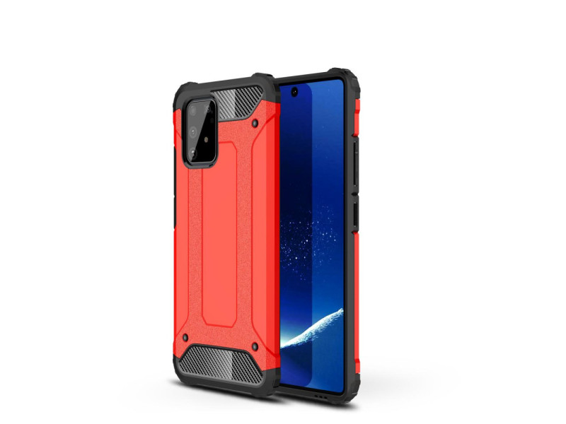 Newface Samsung Galaxy A91 / S10 Lite Kılıf Tank Silikon Kapak - Kırmızı