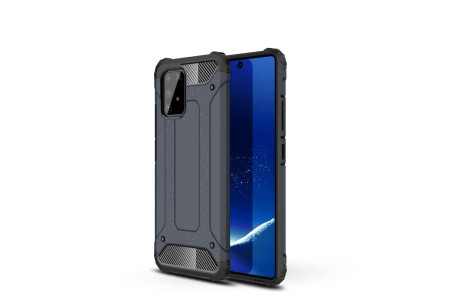 Newface Samsung Galaxy A91 / S10 Lite Kılıf Tank Silikon Kapak - Lacivert