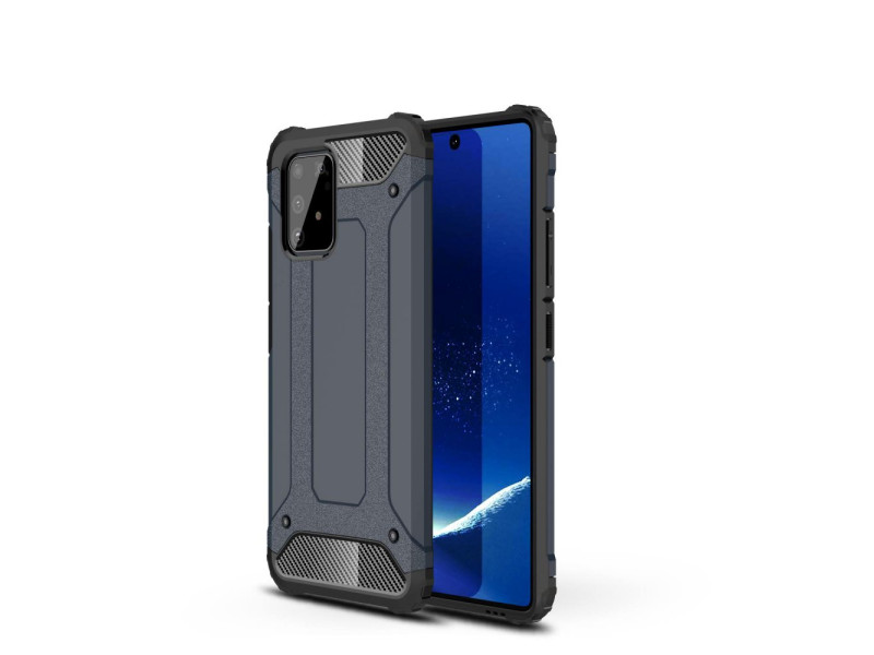 Newface Samsung Galaxy A91 / S10 Lite Kılıf Tank Silikon Kapak - Lacivert