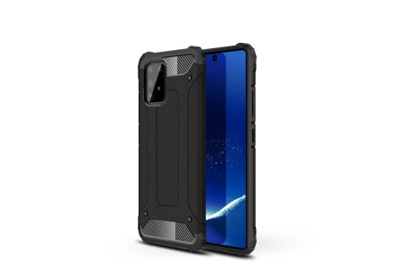 Newface Samsung Galaxy A91 / S10 Lite Kılıf Tank Silikon Kapak - Siyah