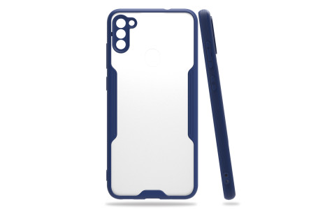 Newface Samsung Galaxy M11 Kılıf Platin Silikon - Lacivert