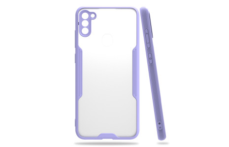 Newface Samsung Galaxy M11 Kılıf Platin Silikon - Lila
