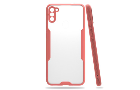 Newface Samsung Galaxy M11 Kılıf Platin Silikon - Pembe