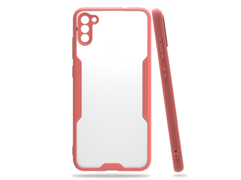 Newface Samsung Galaxy M11 Kılıf Platin Silikon - Pembe